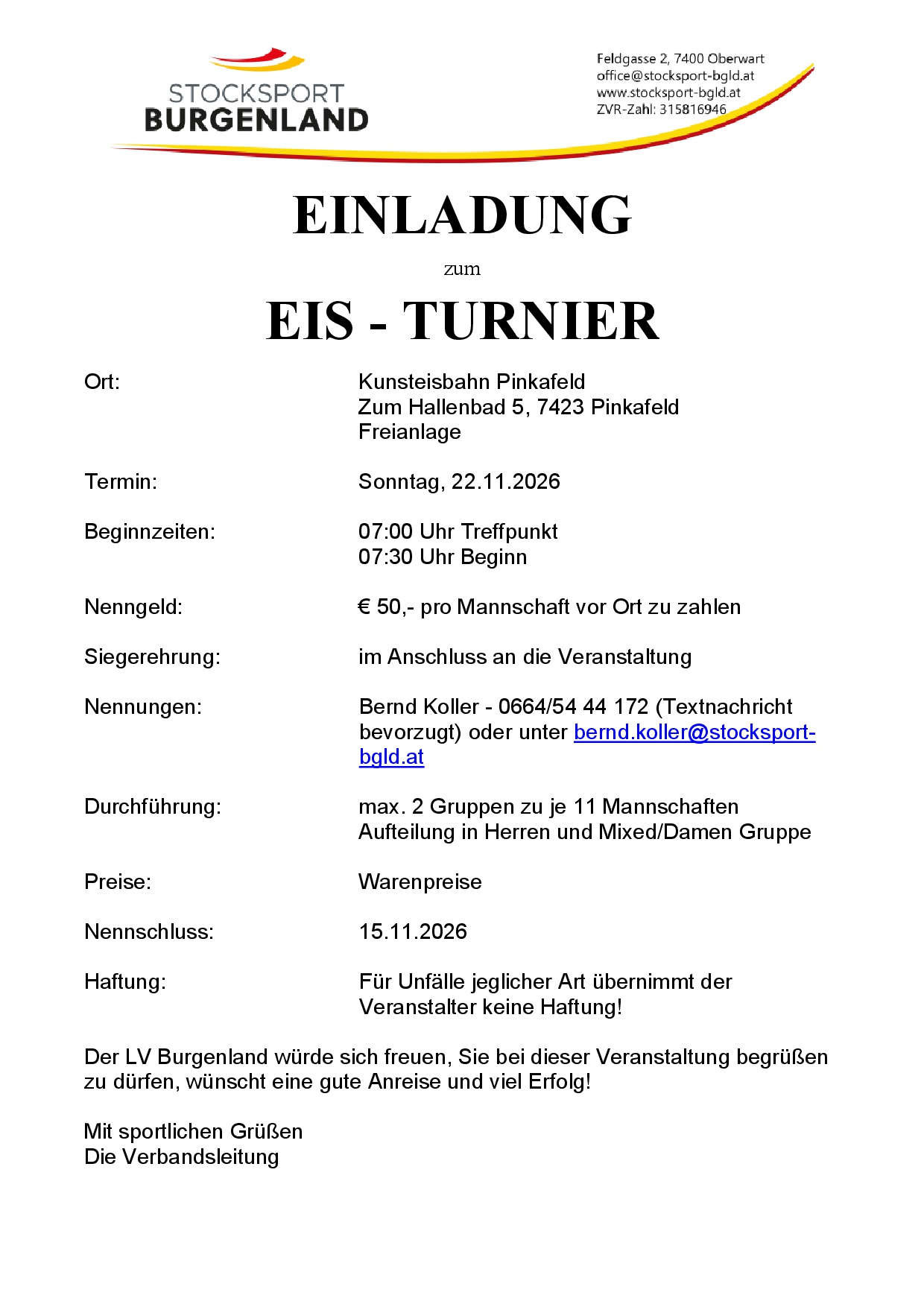 Eisturnier des Landesverband Burgenland